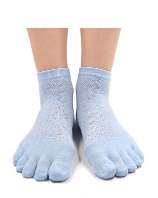 Mogao Caves Toe Socks Ladies Five Finger Socks Cotton, Women's Sneaker Socks with Toes,