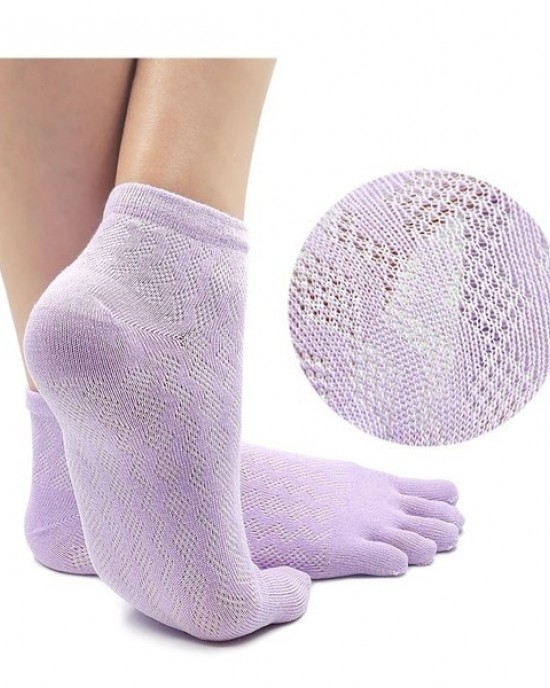 Mogao Caves Toe Socks Ladies Five Finger Socks Cotton, Women's Sneaker Socks with Toes,