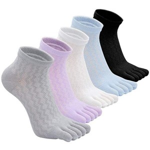Mogao Caves Toe Socks Ladies Five Finger Socks Cotton, Women's Sneaker Socks with Toes,