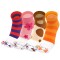 Women's Tabi Flip Flop Socks Two Toe Split Athletic Cotton Colorful Ankle Sock 4pairs
