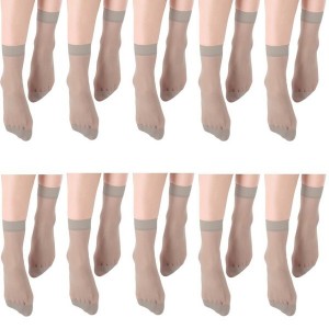 10 Pairs Women Sheer Stretch Short Socks for Business Meetings Evening Event