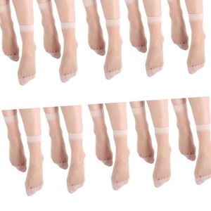 10 Pairs Women Sheer Stretch Short Socks for Business Meetings Evening Event