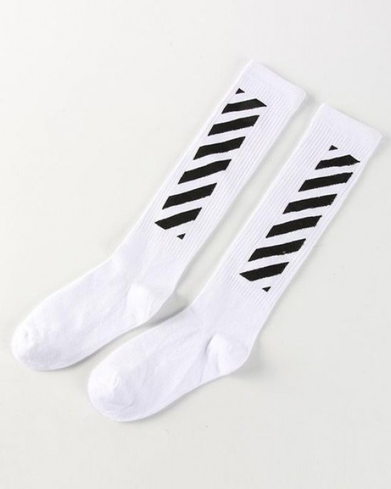 Hip Hop Crew Socks with Stripe Design | Unisex Cotton Skateboarding & Athletic Socks