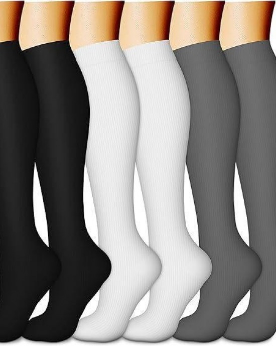 Compression Socks for Men & Women - Calf Support Socks for Running, Cycling, Yoga & Sports