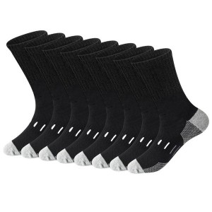 Men's Athletic Cushioned Crew Socks Sports Socks Breathable Ankle High Socks 007b