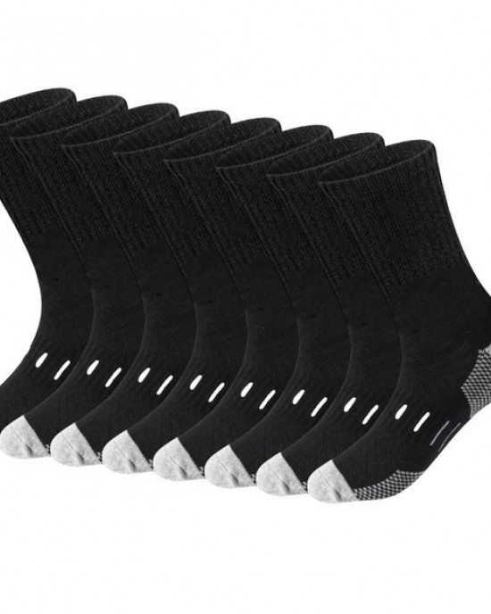Men's Athletic Cushioned Crew Socks Sports Socks Breathable Ankle High Socks 007b