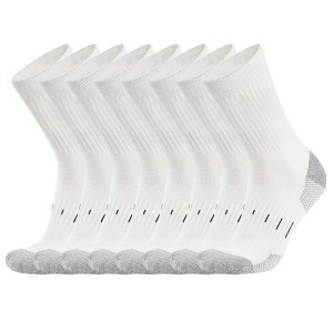 Men's Athletic Cushioned Crew Socks Sports Socks Breathable Ankle High Socks 007b