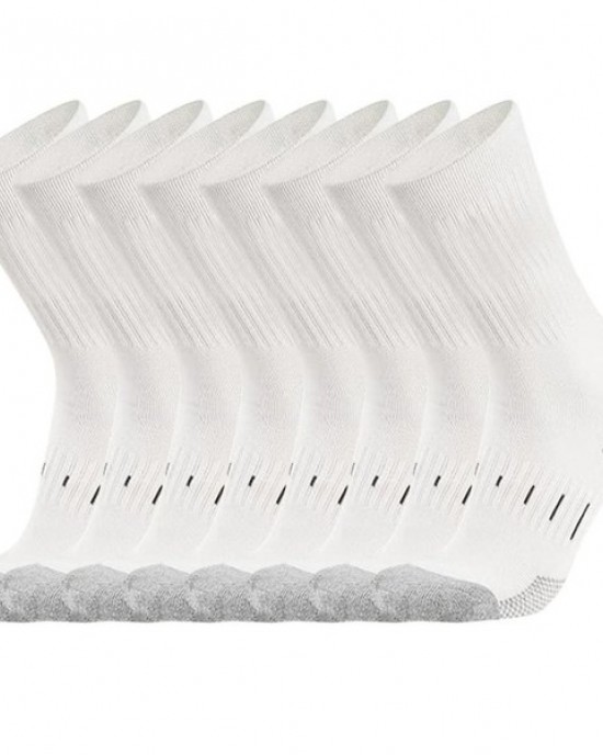 Men's Athletic Cushioned Crew Socks Sports Socks Breathable Ankle High Socks 007b