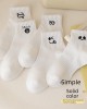 Summer Cotton Ankle Socks for Women - Cute Embroidered Casual Athletic Socks, Versatile