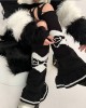 Women's Lolitas Knit Long Socks Bowknot Leg Warmers Harajuku Booties Socks Gift