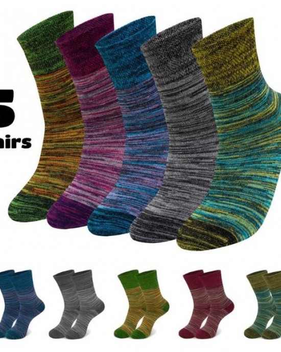 5 Pairs Extra Wide Diabetic Socks – Non-Binding, Loose Top, Super Stretch, Comfortable