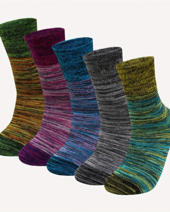 5 Pairs Extra Wide Diabetic Socks – Non-Binding, Loose Top, Super Stretch, Comfortable