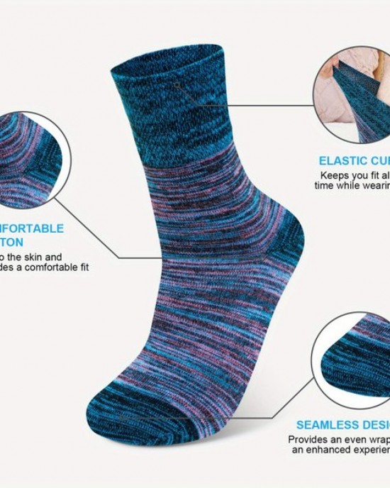 5 Pairs Extra Wide Diabetic Socks – Non-Binding, Loose Top, Super Stretch, Comfortable