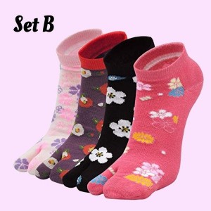 4 Pairs of Women's Toe-Separating Socks Women's Socks, Athletic Socks, Short Socks