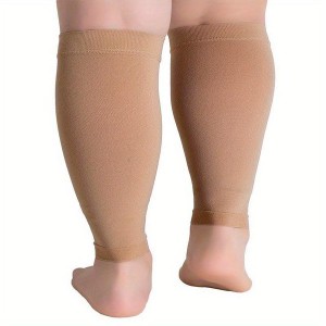 1 Pair of Unisex Calf Compression Socks, 20-30 mmHg High-Top Elastic Socks, Soft and Snug