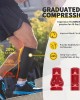 1 Pair of Unisex Calf Compression Socks, 20-30 mmHg High-Top Elastic Socks, Soft and Snug