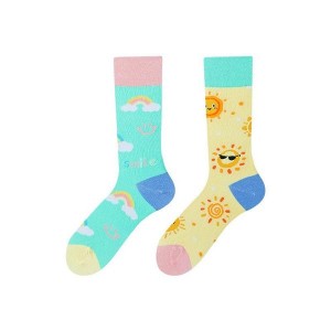 Asymmetrical Crew Socks | Original AB Mismatched Cotton Socks | Creative Couples &