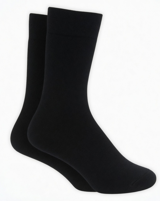 Men's Cotton Crew Socks - 100% Breathable, Moisture-Wicking & Odor-Resistant, Black &
