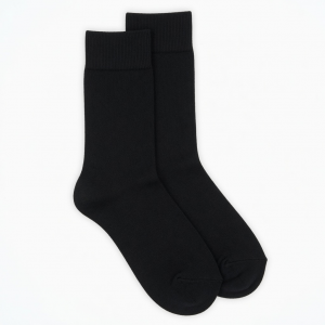 Men's Cotton Crew Socks - 100% Breathable, Moisture-Wicking & Odor-Resistant, Black &