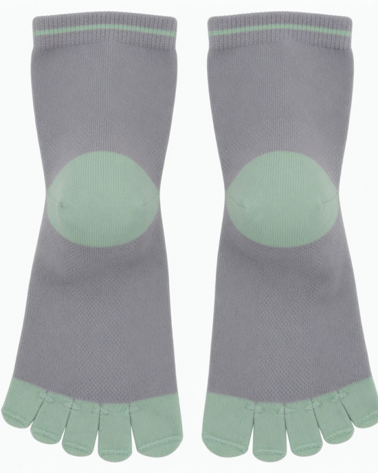 Breathable Cotton Toe Socks for Women - Anti-Odor, Moisture-Wicking, Mid-Crew Length