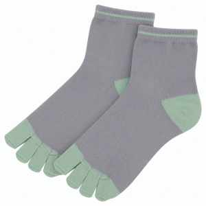 Breathable Cotton Toe Socks for Women - Anti-Odor, Moisture-Wicking, Mid-Crew Length