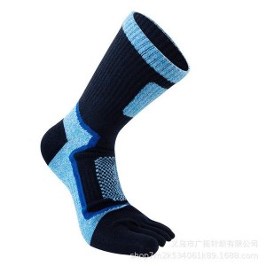Men's Toe Socks for Hiking & Running - 10-Pack Breathable Cotton Winter Sports Socks