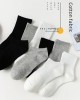 Women's White Crew Socks | Cotton Mid-Calf Socks for All Seasons | Solid Color Black