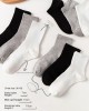 Women's White Crew Socks | Cotton Mid-Calf Socks for All Seasons | Solid Color Black