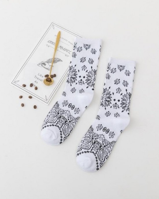 Hip Hop Crew Socks | West Coast Streetwear Style | Unisex Cotton Rap Socks for Men and