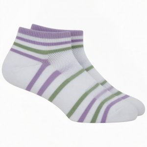 Solid Color Stripe Socks for Women | Breathable Mesh Summer Ankle Socks | Preppy Style