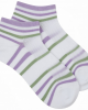 Solid Color Stripe Socks for Women | Breathable Mesh Summer Ankle Socks | Preppy Style