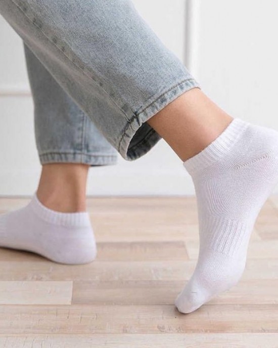 Summer Solid Color Couples Socks - Breathable Cotton Ankle Socks for Men and Women,