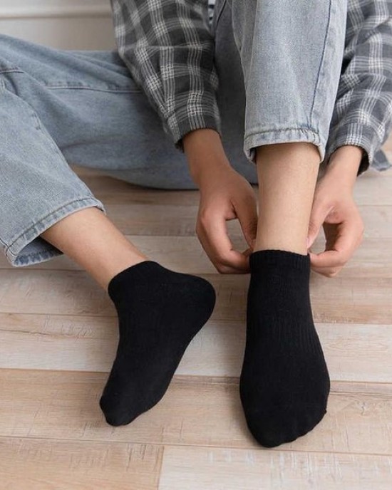 Summer Solid Color Couples Socks - Breathable Cotton Ankle Socks for Men and Women,