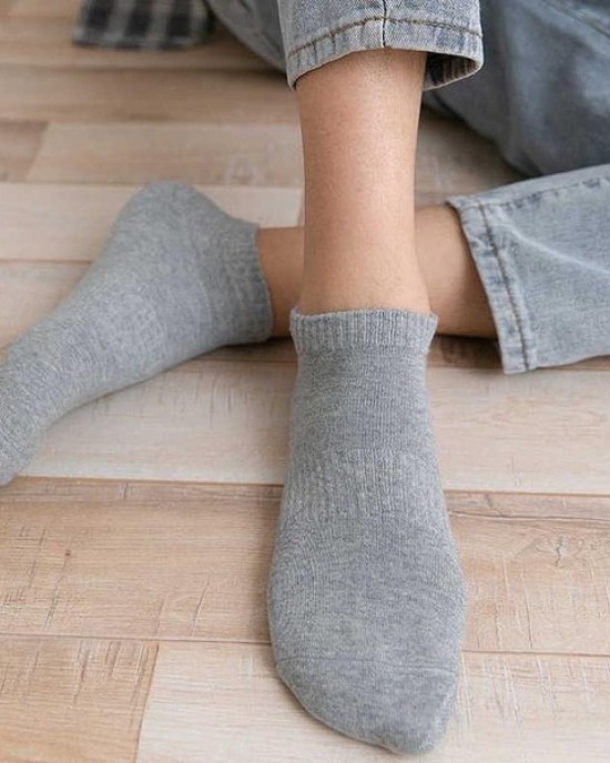 Summer Solid Color Couples Socks - Breathable Cotton Ankle Socks for Men and Women,