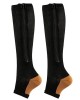 Zip Socks Compression Socks Open Toe Sports Socks for Running Non-Slip Calf Sleeves
