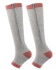 Zip Socks Compression Socks Open Toe Sports Socks for Running Non-Slip Calf Sleeves