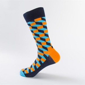 Happy Trendy Socks - Unisex Couple Mid-High Cotton Socks in 9 Colors