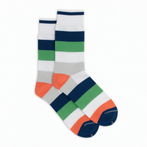 Hengyuanxiang Men's Cotton Socks Summer Lightweight Crew Sport Socks Color Block Design