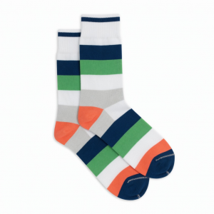 Hengyuanxiang Men's Cotton Socks Summer Lightweight Crew Sport Socks Color Block Design