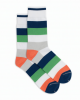 Hengyuanxiang Men's Cotton Socks Summer Lightweight Crew Sport Socks Color Block Design