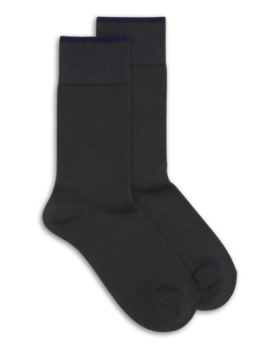 Antibacterial Cotton Dress Socks for Men - Odor-Resistant Mid-Calf Formal Socks