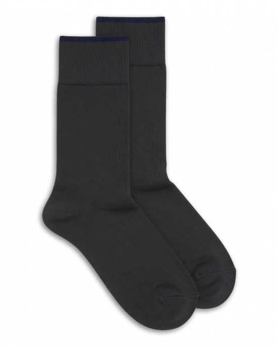 Antibacterial Cotton Dress Socks for Men - Odor-Resistant Mid-Calf Formal Socks