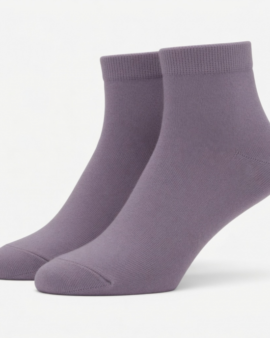 Breathable Cotton Ankle Socks for Women | Moisture-Wicking & Odor-Resistant | Solid Color