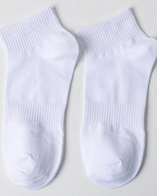 Premium Cotton Crew Socks with 200N High Elasticity for Men and Women