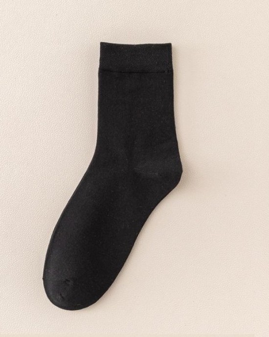 Men's Breathable Cotton Socks | Anti-Odor, Moisture-Wicking, Casual & Business Mid-Crew
