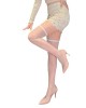 Stretchable Nylon Thigh High Socks With Unique Heart Patterns For Women