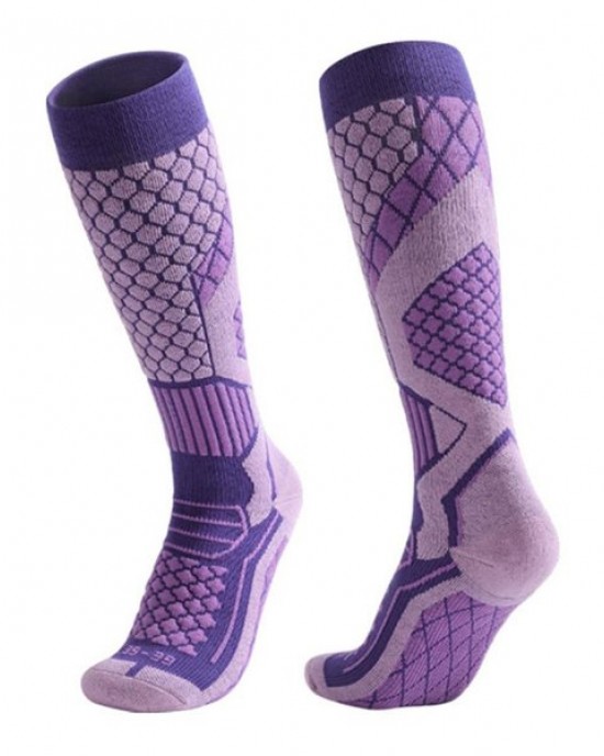 Thermal Ski Socks Reinforced Cold Weather Activity Breathable Cotton Blend Snowboarding