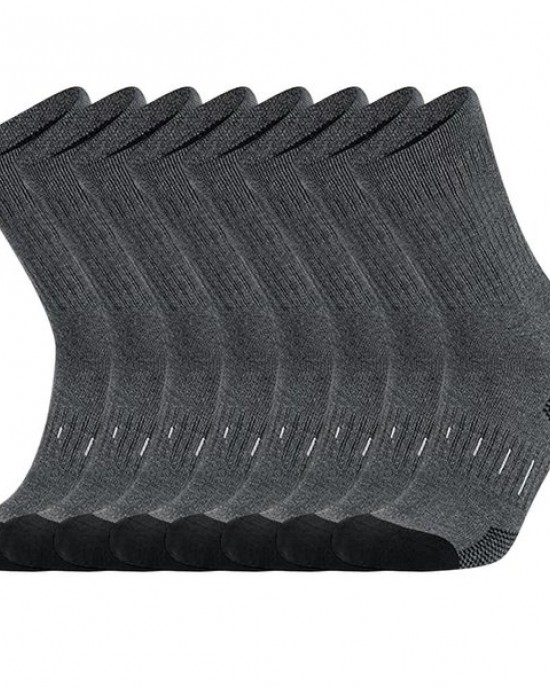 Men's Athletic Cushioned Crew Socks Sports Socks Breathable Ankle High Socks