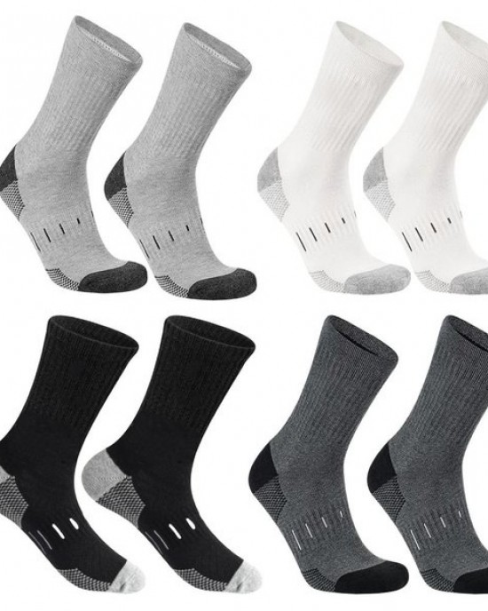 Men's Athletic Cushioned Crew Socks Sports Socks Breathable Ankle High Socks