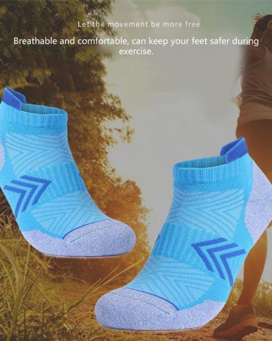 Cushioned Sports Socks Ankle Socks for Walking Cycling, Anti-slip Cotton Socks